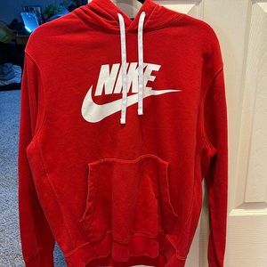 Red Nike hoodie, size medium